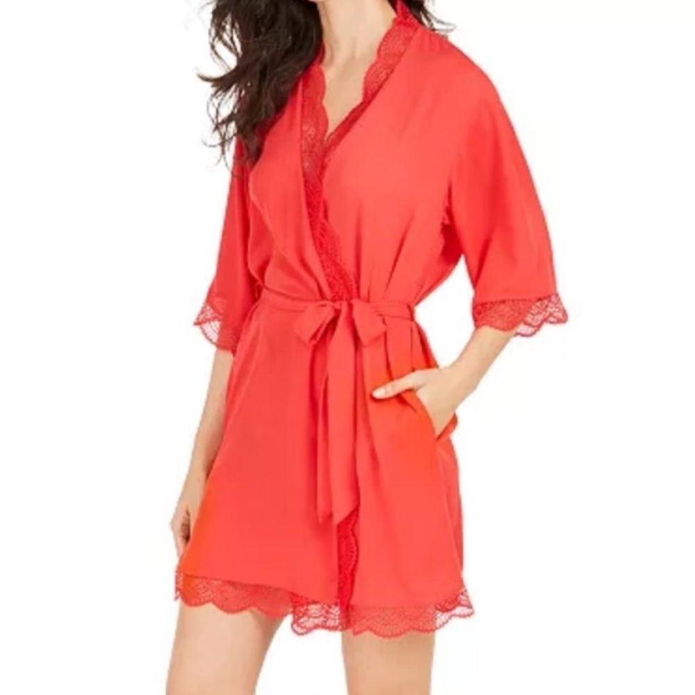 INC Lace Trim Robe